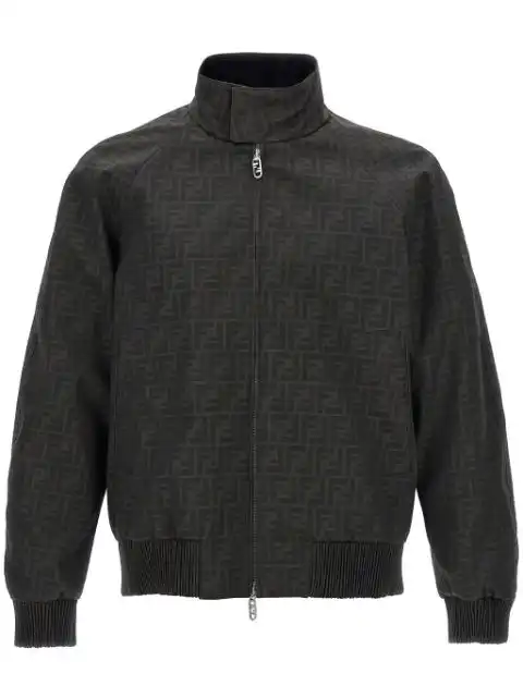 FENDI FF-pattern bomber jacket