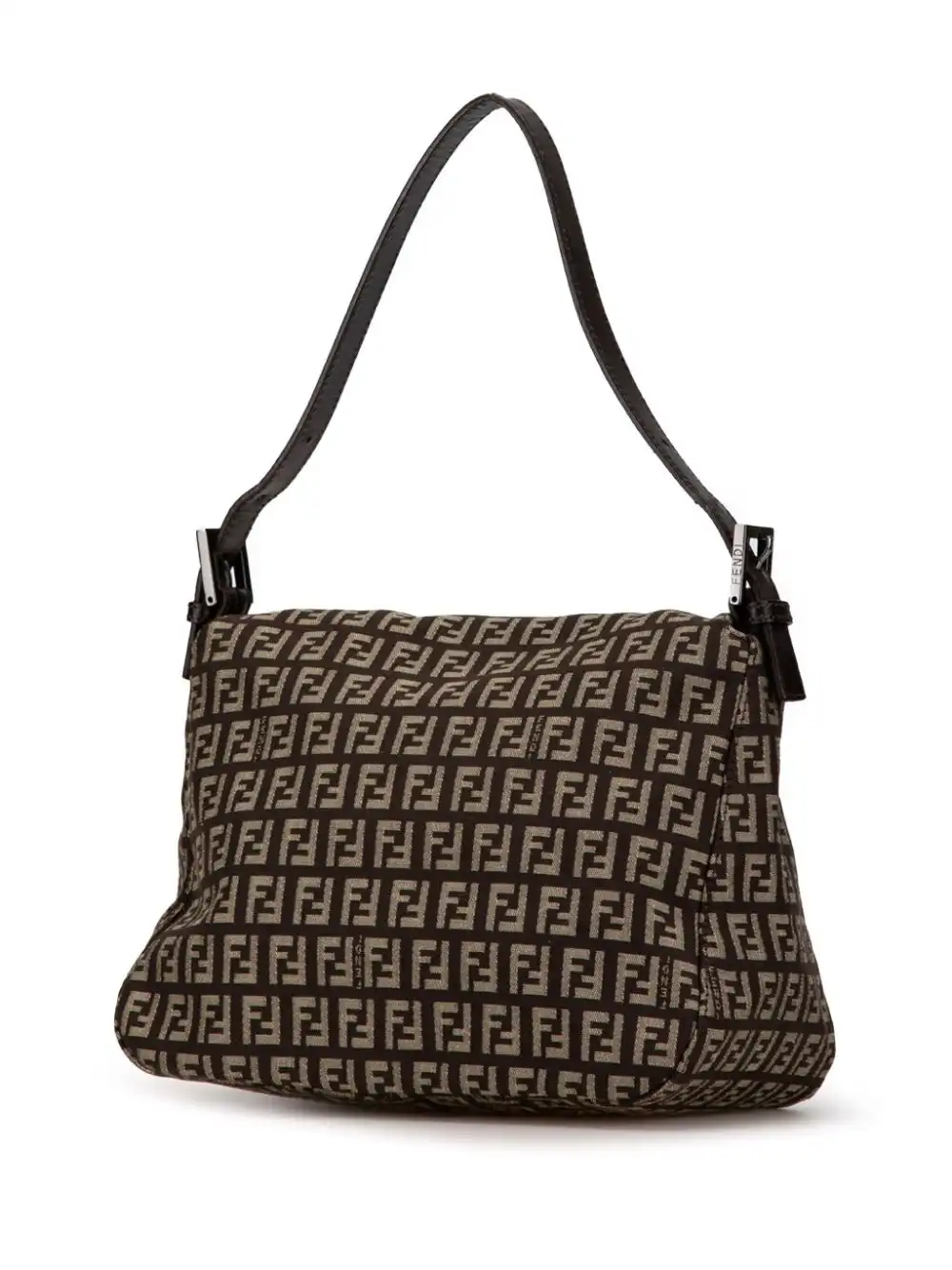 Affordable Fendi 2000-2010 Zucchino Canvas Double Flap Mamma shoulder bag