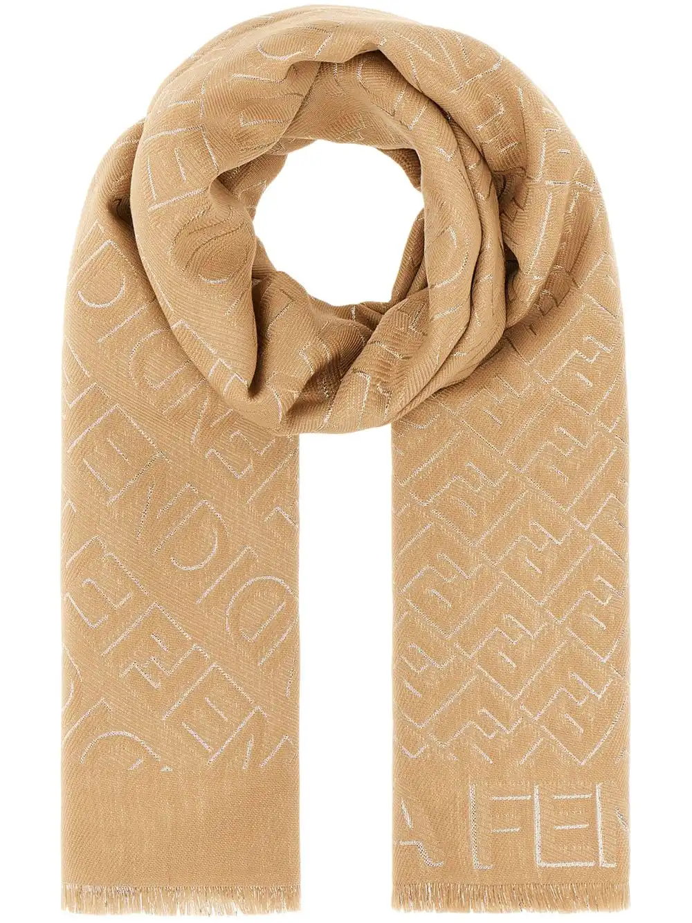 Cheap FENDI embroidered-logo scarf