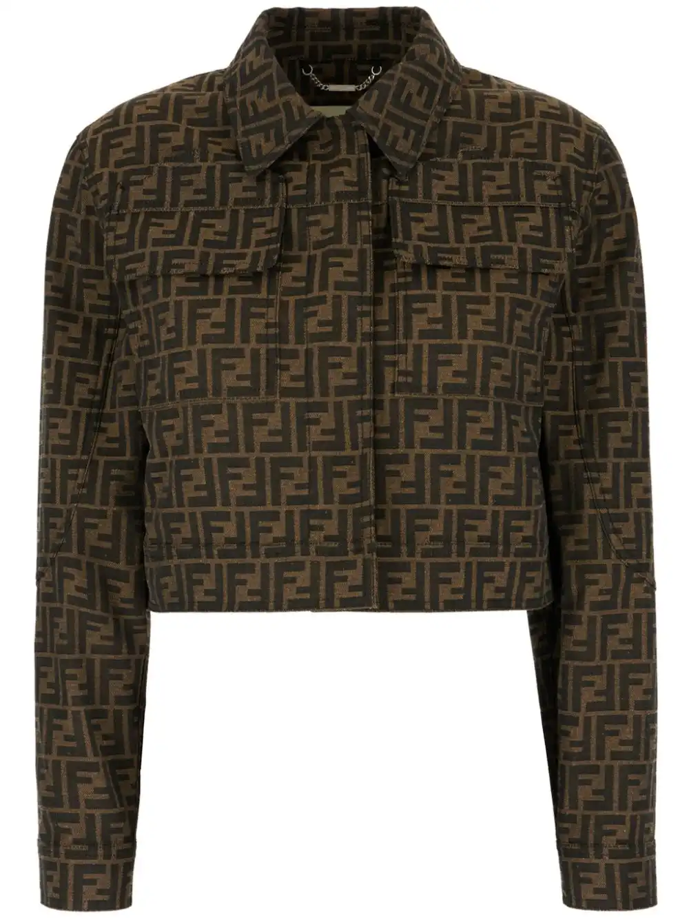 Cheap FENDI FF-motif cropped jacket