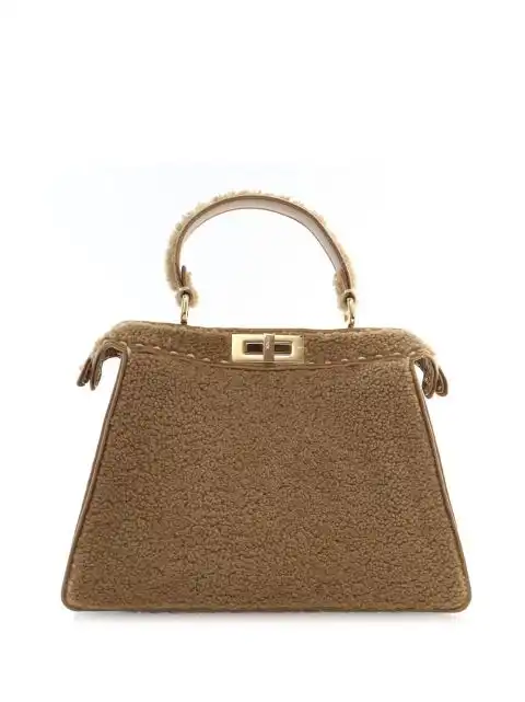 Fendi 2020-2024 Medium Shearling Peekabo ISeeU satchel