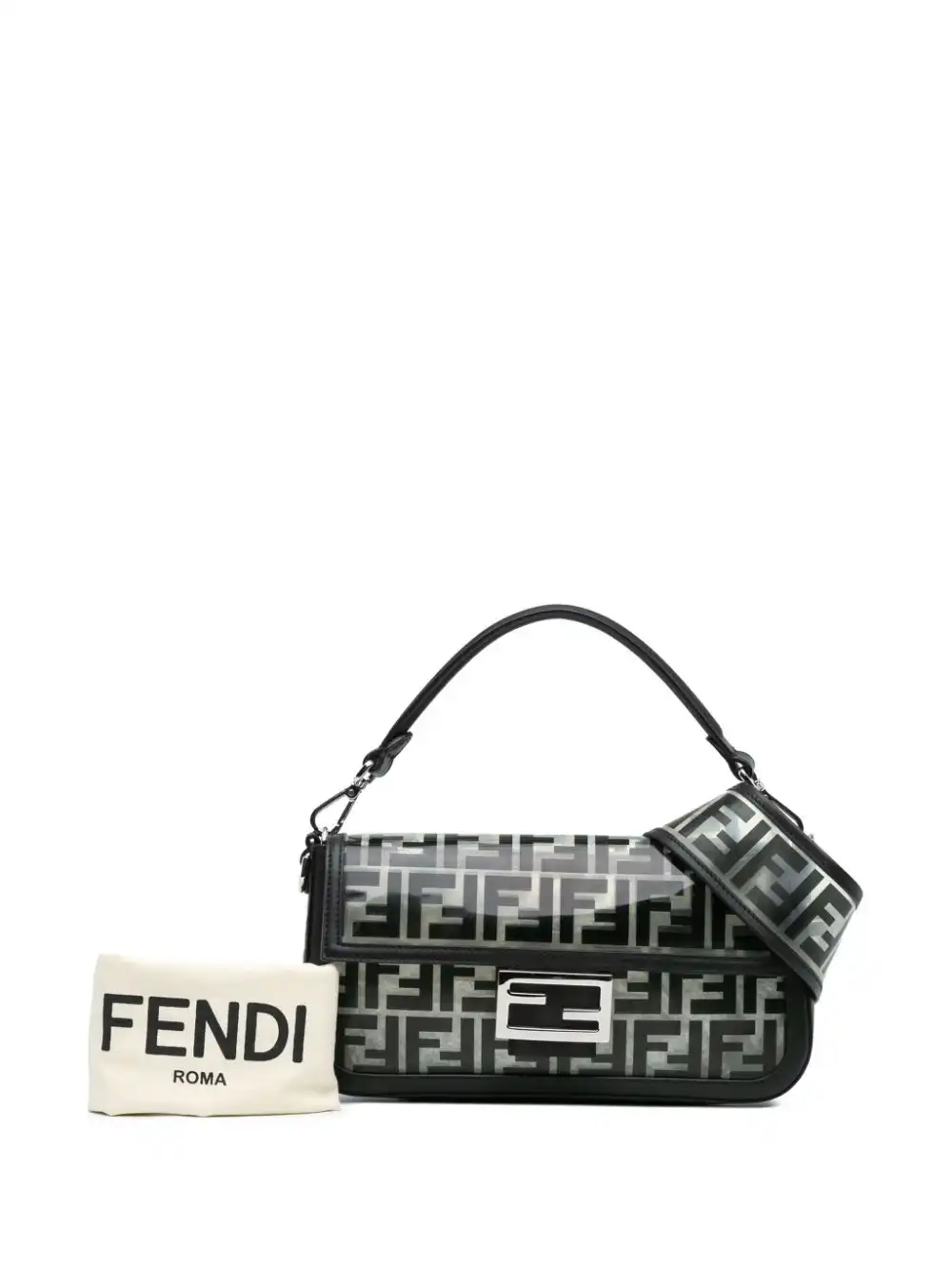 Cheap Fendi 2010-2023 Medium Zucca PVC Bagbaguette satchel