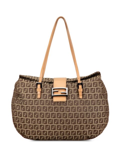 Fendi 2000-2010 Zucchino Canvas Double Flap tote bag