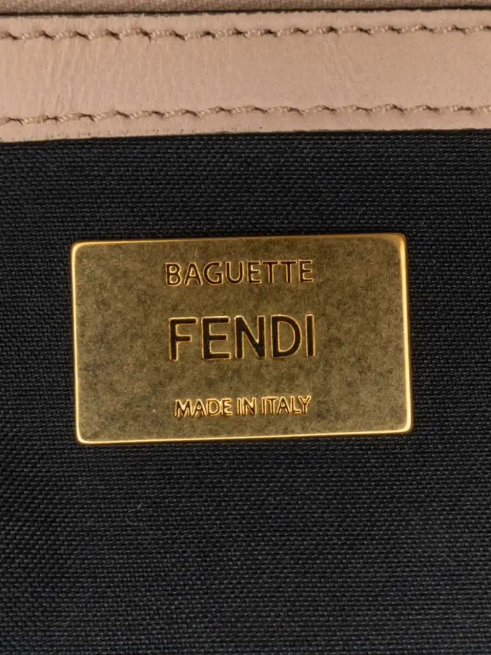 Affordable Fendi 2010-2023 Bicolor Leather Chain Midi baguette shoulder bag