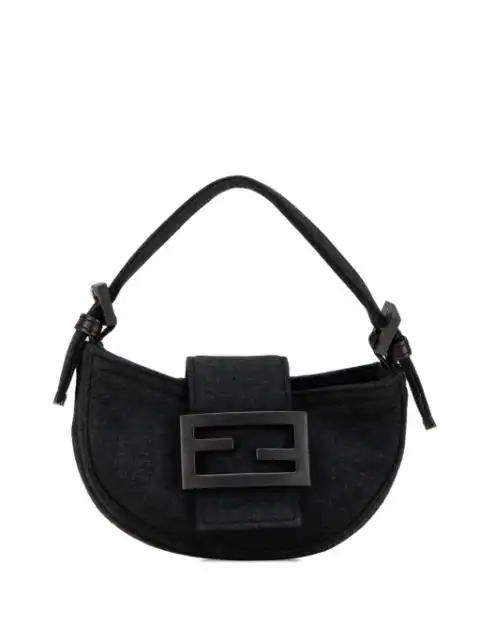 Fendi 2000-2010 Mini Wool Croissant handbag