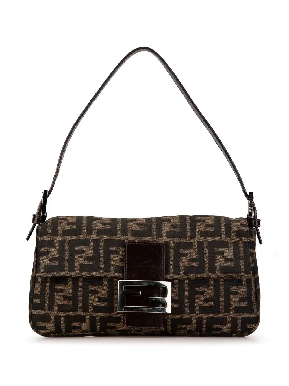 Affordable Fendi 2000-2010 Zucca Canvas baguette shoulder bag