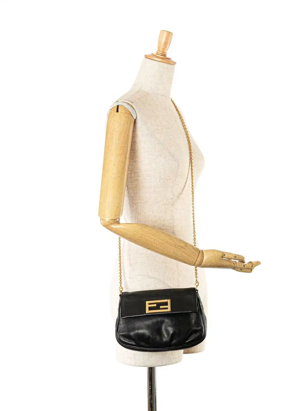 Affordable Fendi 2000-2010 Leather Fendista Pochette crossbody bag