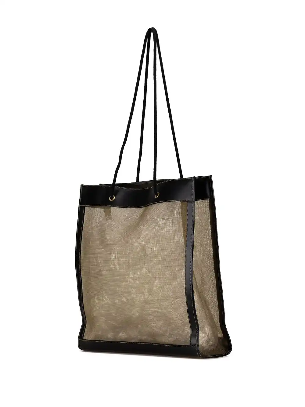 Affordable Fendi 2000-2010 Leather-Trimmed Mesh Logo tote bag