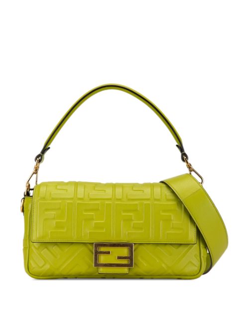 Fendi 2000-2010 Zucca Embossed Bagbaguette satchel