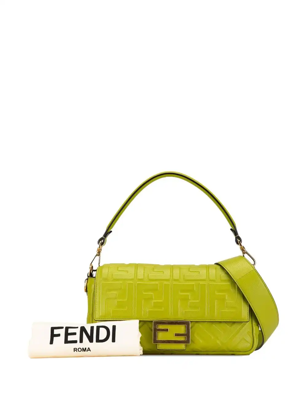 Cheap Fendi 2000-2010 Zucca Embossed Bagbaguette satchel