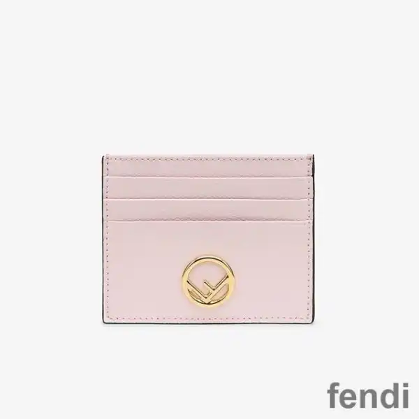 Cheap F is Fendi Card Holder In Calf Leather Pink