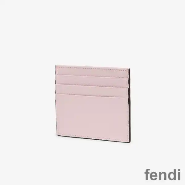 Cheap F is Fendi Card Holder In Calf Leather Pink