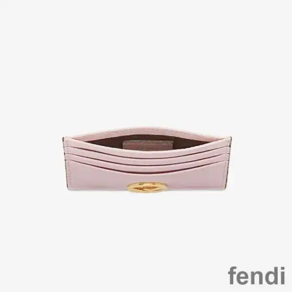 Cheap F is Fendi Card Holder In Calf Leather Pink