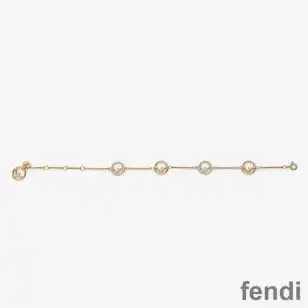 F is Fendi Chain Bracelet In Metal Gold