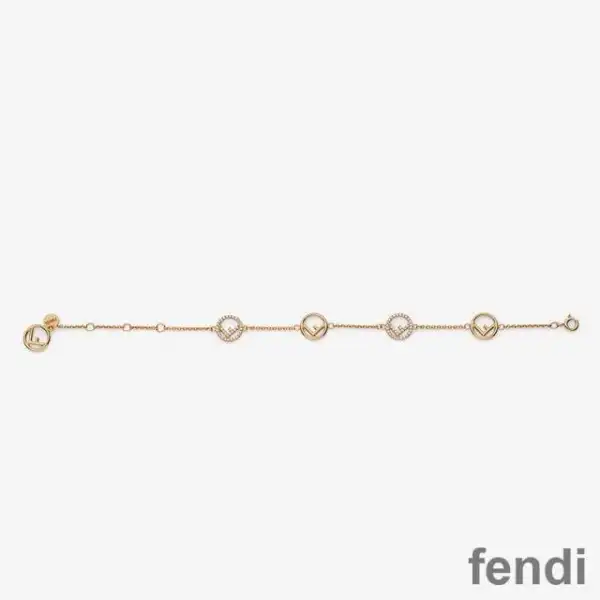 Affordable F is Fendi Chain Bracelet In Metal Gold