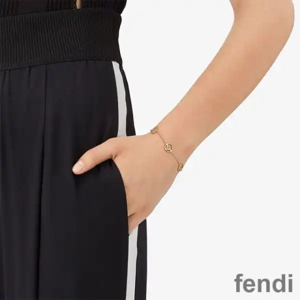 Affordable F is Fendi Chain Bracelet In Metal Gold