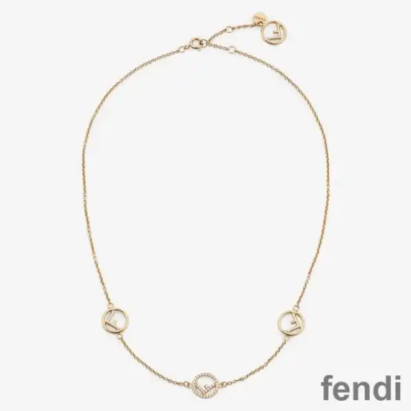 Cheap F is Fendi Chain Necklace In Metal Gold