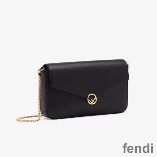 Affordable F is Fendi Chain Pouch In Calf Leather Black