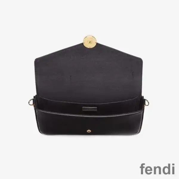 Affordable F is Fendi Chain Pouch In Calf Leather Black