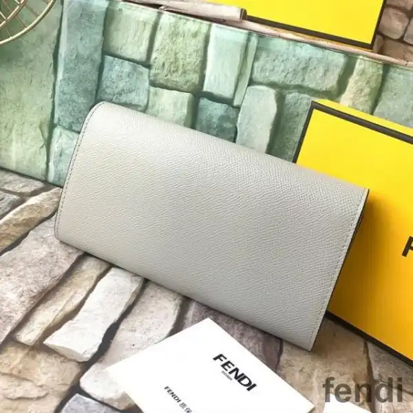 Cheap F is Fendi Continental Wallet In Calf Leather Grey