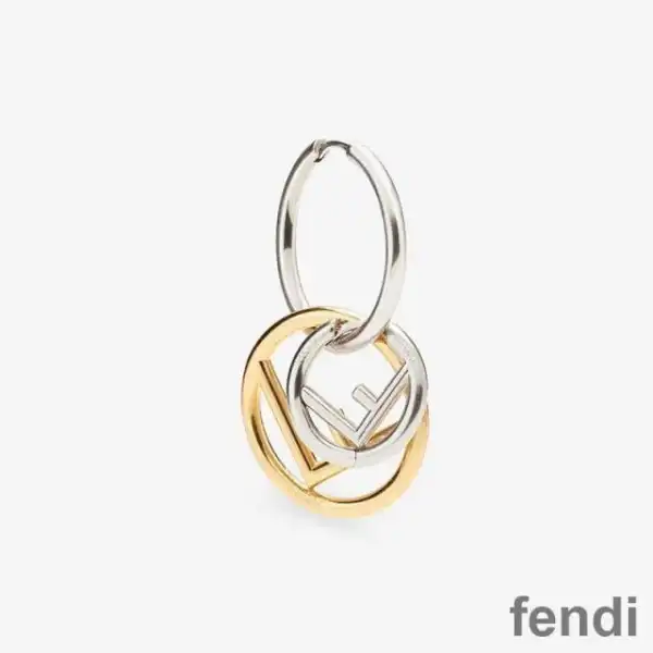 Affordable F is Fendi Pendant Earrings In Metal Gold Palladium