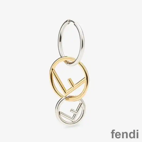 Affordable F is Fendi Pendant Earrings In Metal Gold Palladium