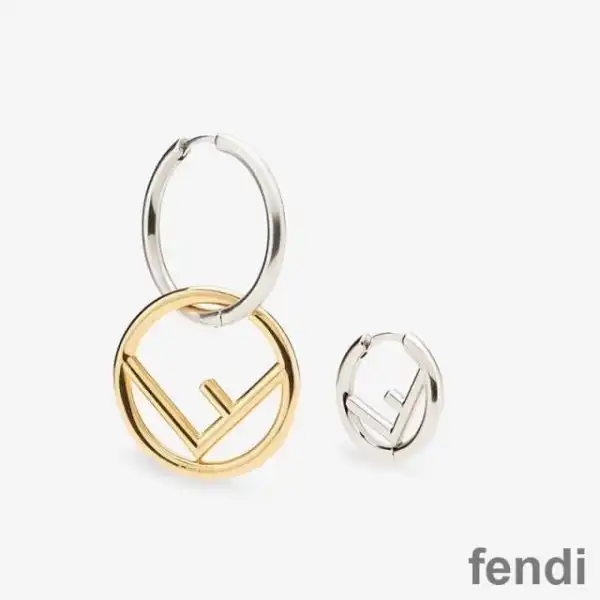 Affordable F is Fendi Pendant Earrings In Metal Gold Palladium