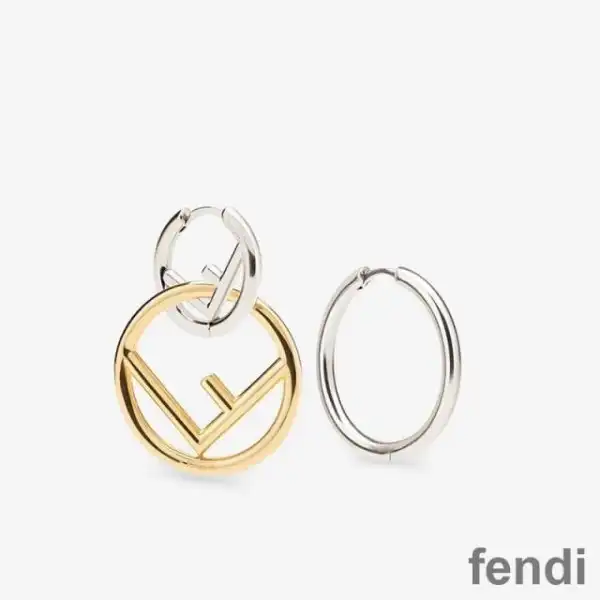 Affordable F is Fendi Pendant Earrings In Metal Gold Palladium