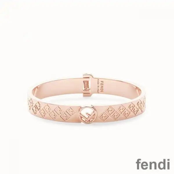 Affordable F is Fendi Ragid Bracelet In Metal Rose Gold