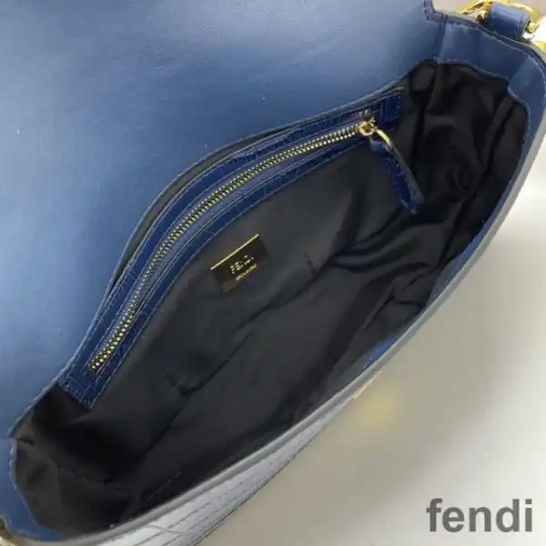 Affordable Fendi Baguette Bag In Crocodile Leather Blue