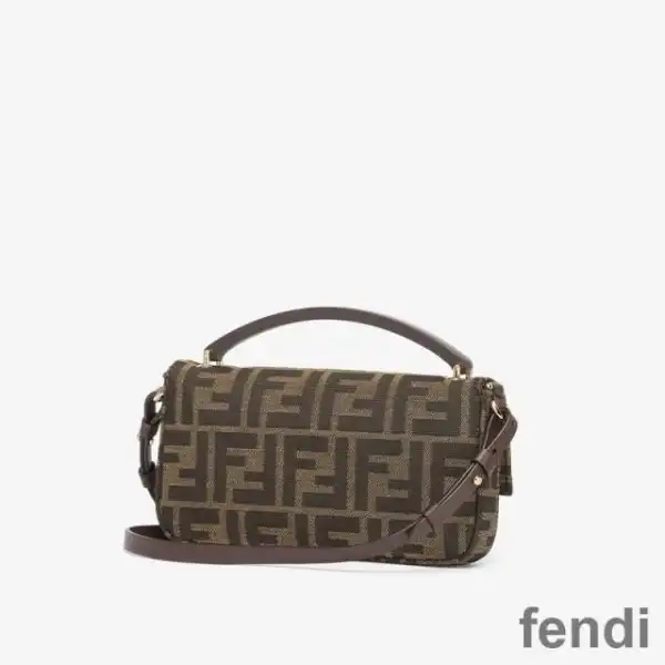 Affordable Fendi Baguette Phone Pouch In FF Motif Fabric Brown