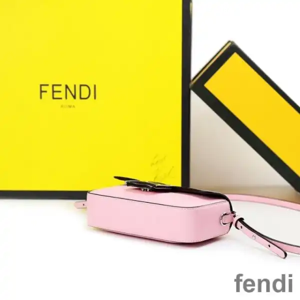 Cheap Fendi Baguette Phone Pouch In Nappa Leather and Fabric Pink