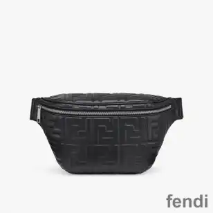 Fendi Belt Bag In FF Motif Nappa Leather Black