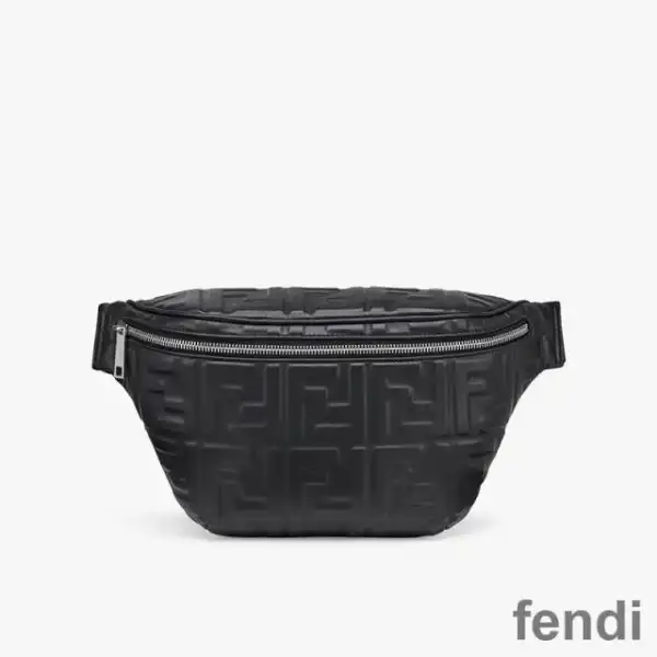 Cheap Fendi Belt Bag In FF Motif Nappa Leather Black