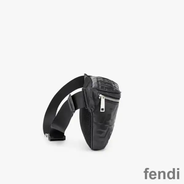 Cheap Fendi Belt Bag In FF Motif Nappa Leather Black