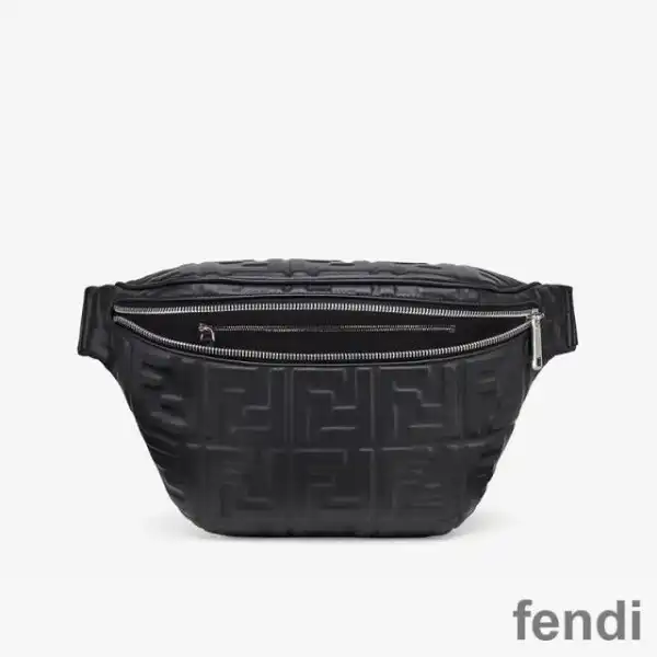 Cheap Fendi Belt Bag In FF Motif Nappa Leather Black