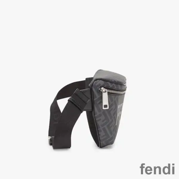 Affordable Fendi Belt Bag In ROMA Logo FF Motif Fabric Black