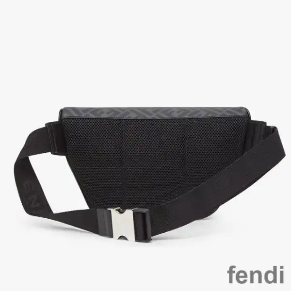 Affordable Fendi Belt Bag In ROMA Logo FF Motif Fabric Black