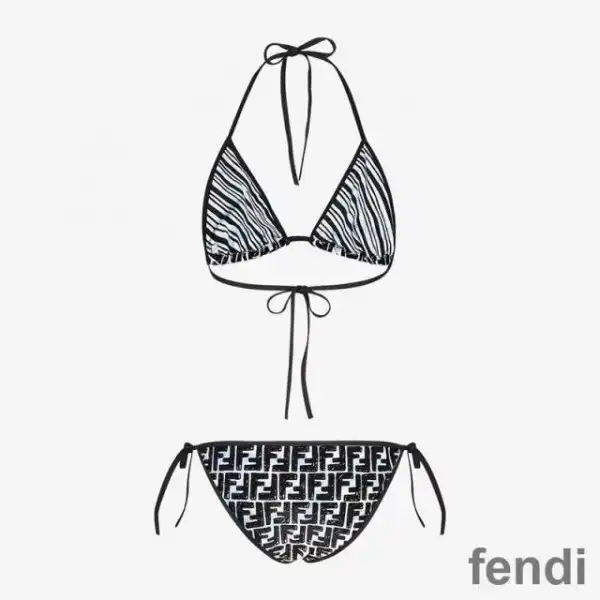 Cheap Fendi Bikini Women Joshua Vides FF Motif Lycra Black