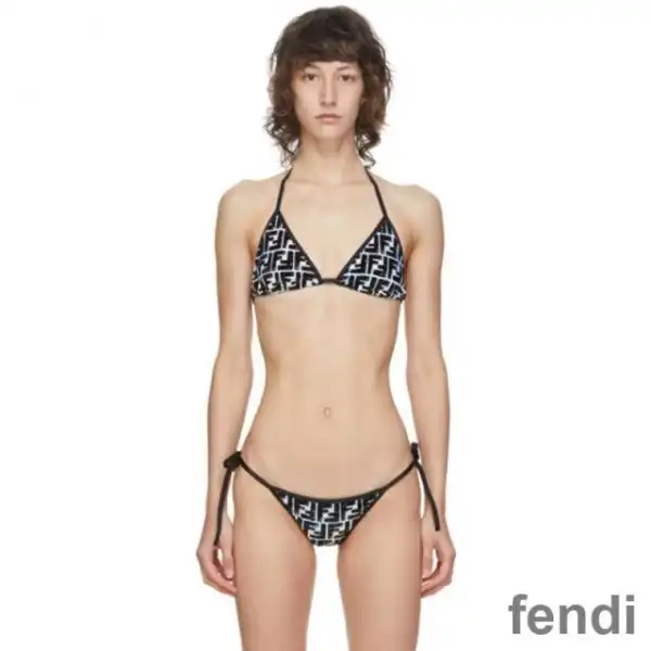 Cheap Fendi Bikini Women Joshua Vides FF Motif Lycra Black