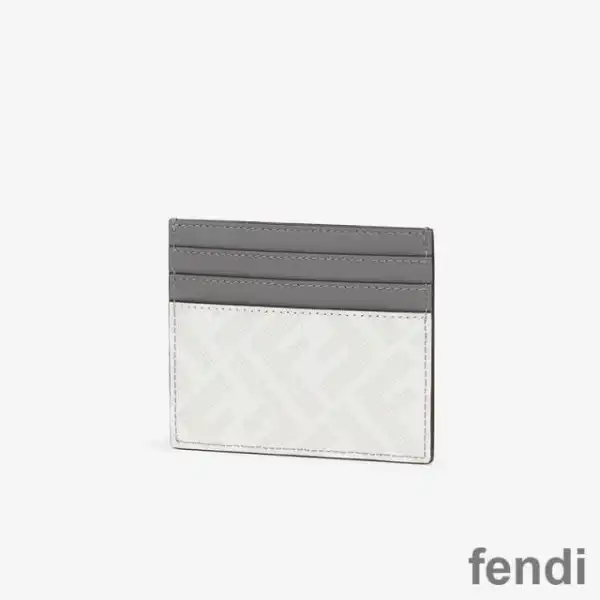 Affordable Fendi Card Holder In FF Motif Fabric White Red