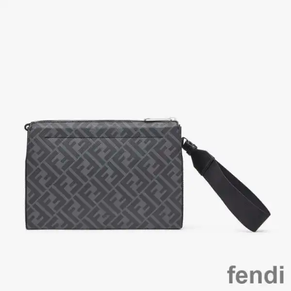 Affordable Fendi Clutch Pack In Roma Logo FF Motif Fabric Black