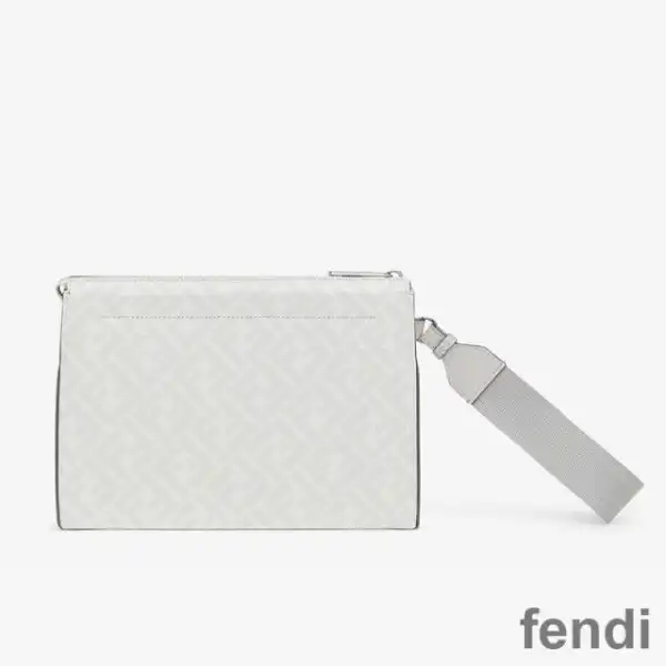 Affordable Fendi Clutch Pack In Roma Logo FF Motif Fabric White