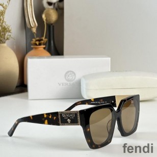 Fendi FE40068U Fendance Sunglasses In Acetate Black Brown