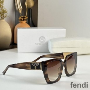 Fendi FE40068U Fendance Sunglasses In Acetate Coffee