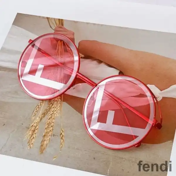 Affordable Fendi FF0343 Fendirama Sunglasses In Metal Red