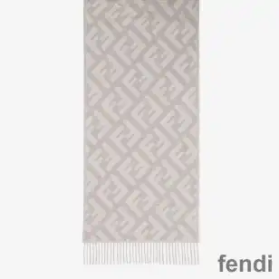 Affordable Fendi FF Scarf In Cashmere White