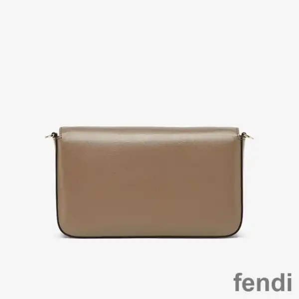 Affordable Fendi FF Wallet On Chain With Pouches In Calf Leather Grey