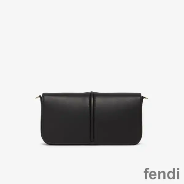 Affordable Fendi Fendigraphy Wallet with Chain In Calf Leather Black