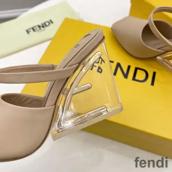 Affordable Fendi First Sandals Women Calf Leather Beige